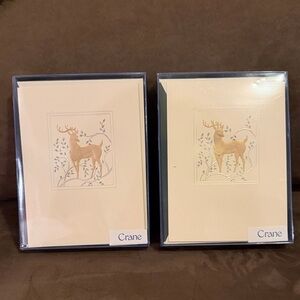 Crane Woodland Reindeer Hand Engraved Holiday Cards (20)